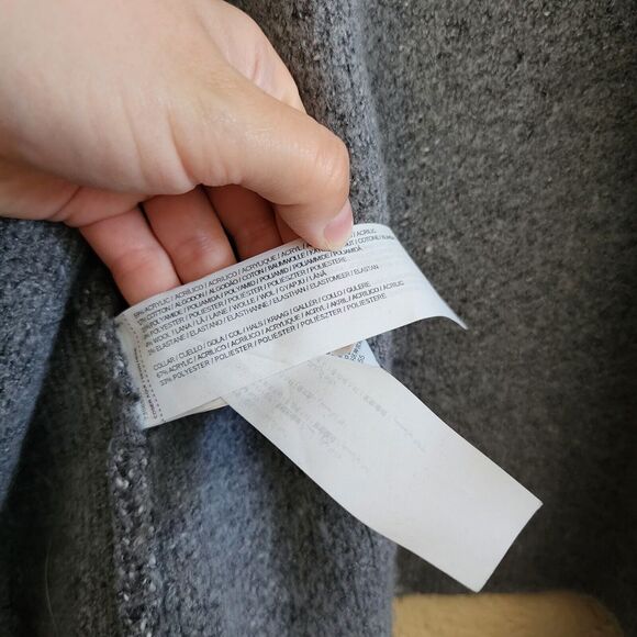 Mango Wool Trench Coat Winter Size 6 Gray Faux Fur Pockets Classic Mob Wife - Picture 8 of 12